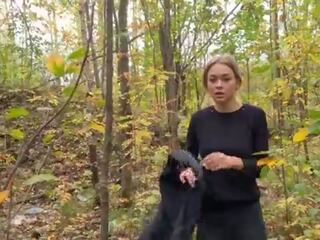 Crazy maniac was watching the girl &excl; then he fucked her in the woods