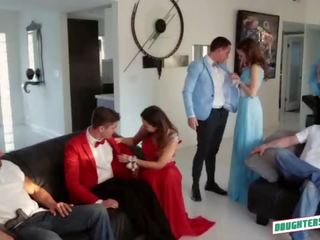 Melissa moore și riley reid inpulit de lor tați pe prom noapte